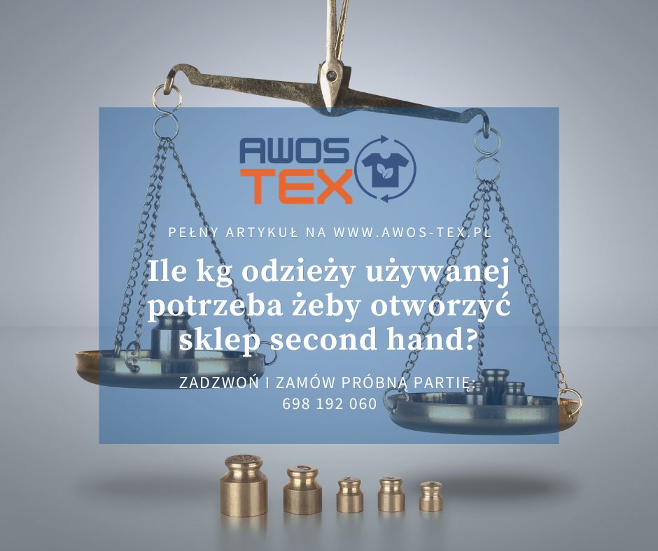 Ile kg odzieży używanej potrzeba żeby otworzyć sklep second hand? (2026)